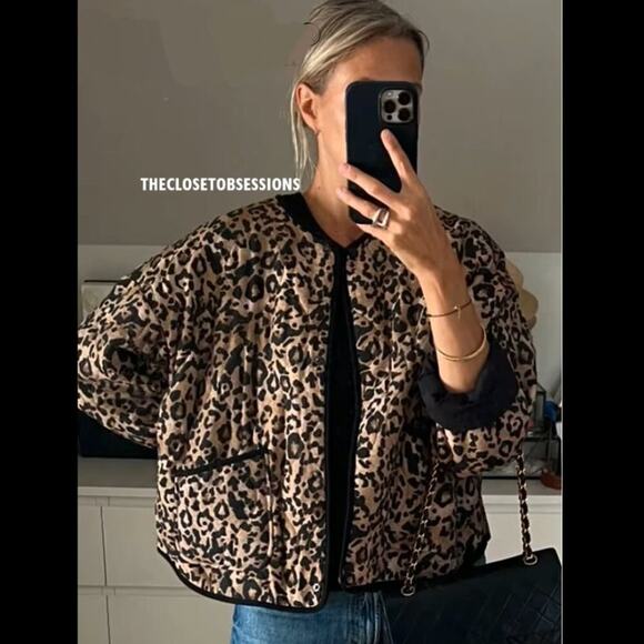 ZARA Leopard Print Jacket NWT - Picture 6 of 16